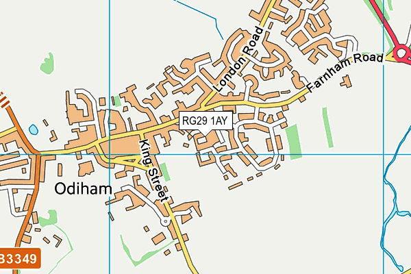 RG29 1AY map - OS VectorMap District (Ordnance Survey)