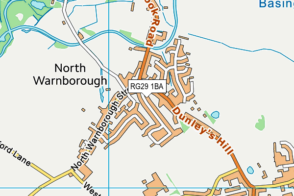 RG29 1BA map - OS VectorMap District (Ordnance Survey)