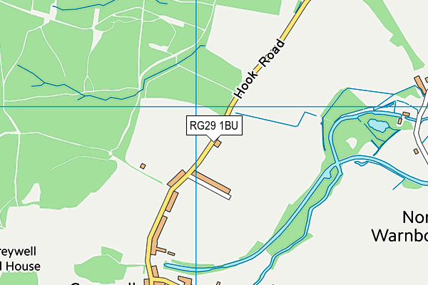 RG29 1BU map - OS VectorMap District (Ordnance Survey)