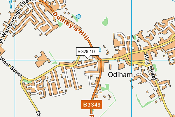 RG29 1DT map - OS VectorMap District (Ordnance Survey)