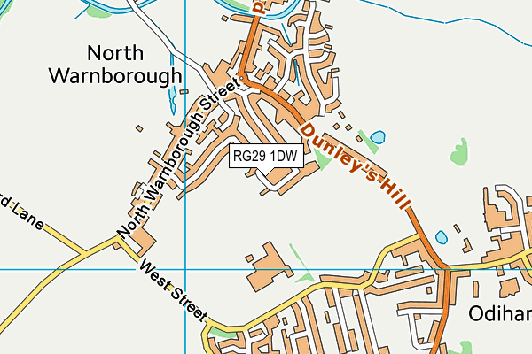 RG29 1DW map - OS VectorMap District (Ordnance Survey)