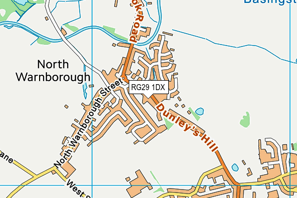 RG29 1DX map - OS VectorMap District (Ordnance Survey)