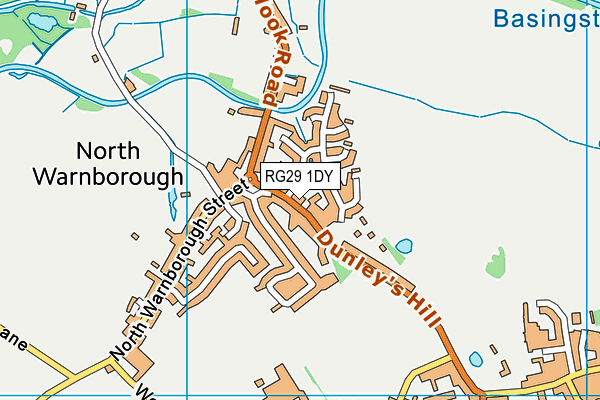 RG29 1DY map - OS VectorMap District (Ordnance Survey)