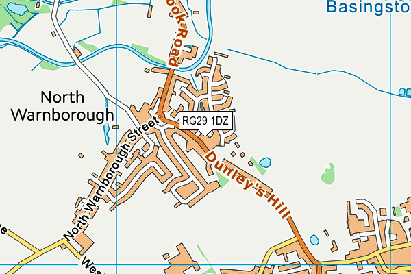 RG29 1DZ map - OS VectorMap District (Ordnance Survey)