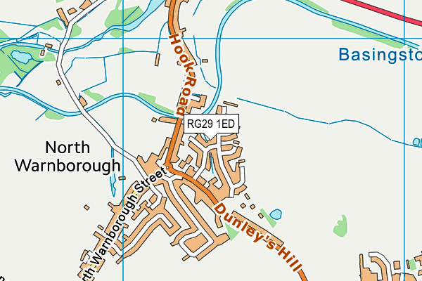 RG29 1ED map - OS VectorMap District (Ordnance Survey)