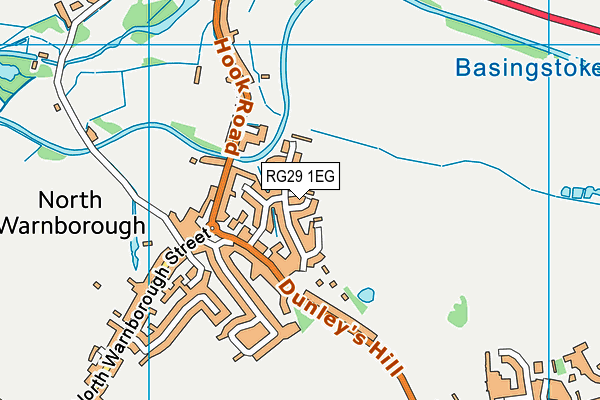 RG29 1EG map - OS VectorMap District (Ordnance Survey)
