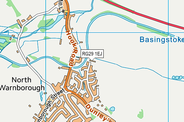 RG29 1EJ map - OS VectorMap District (Ordnance Survey)