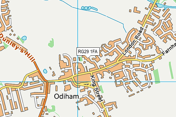 RG29 1FA map - OS VectorMap District (Ordnance Survey)