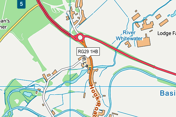 RG29 1HB map - OS VectorMap District (Ordnance Survey)