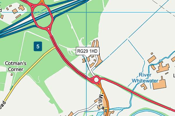 RG29 1HD map - OS VectorMap District (Ordnance Survey)