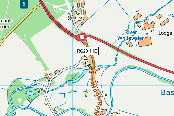 RG29 1HE map - OS VectorMap District (Ordnance Survey)