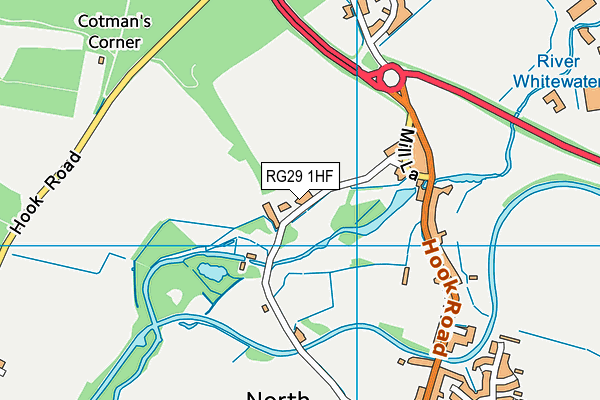 RG29 1HF map - OS VectorMap District (Ordnance Survey)