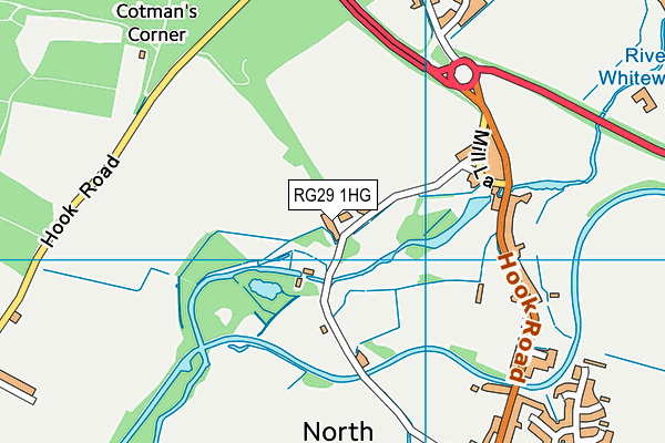 RG29 1HG map - OS VectorMap District (Ordnance Survey)