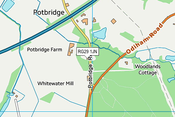 RG29 1JN map - OS VectorMap District (Ordnance Survey)