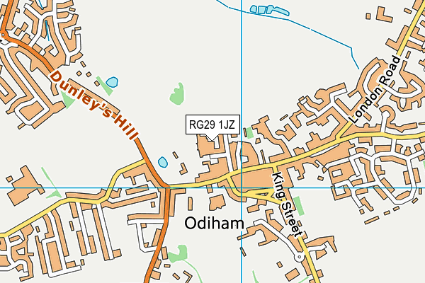 RG29 1JZ map - OS VectorMap District (Ordnance Survey)