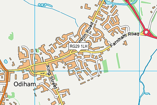 RG29 1LH map - OS VectorMap District (Ordnance Survey)