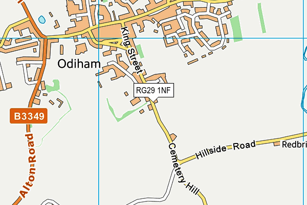 Odiham & Greywell Cricket Club map (RG29 1NF) - OS VectorMap District (Ordnance Survey)