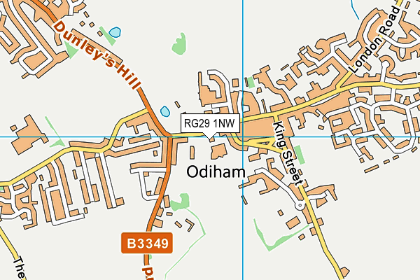 RG29 1NW map - OS VectorMap District (Ordnance Survey)