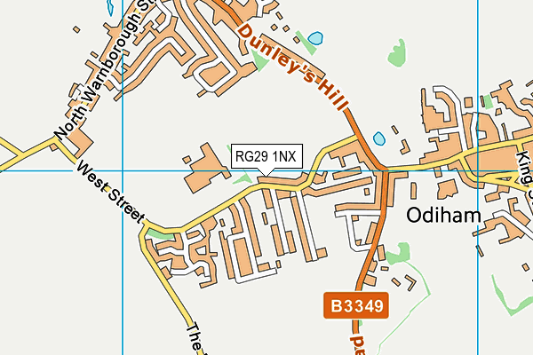 RG29 1NX map - OS VectorMap District (Ordnance Survey)