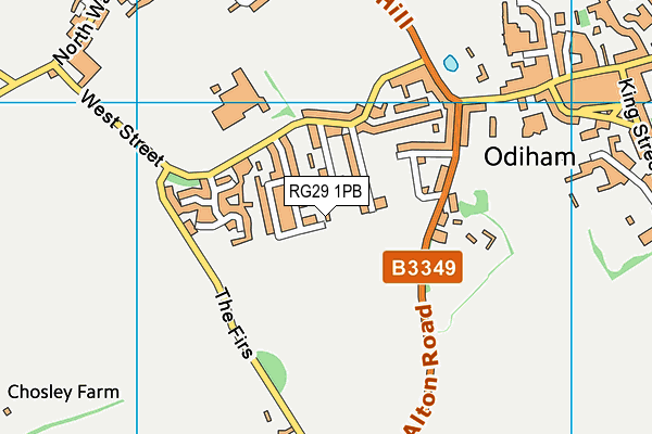 RG29 1PB map - OS VectorMap District (Ordnance Survey)