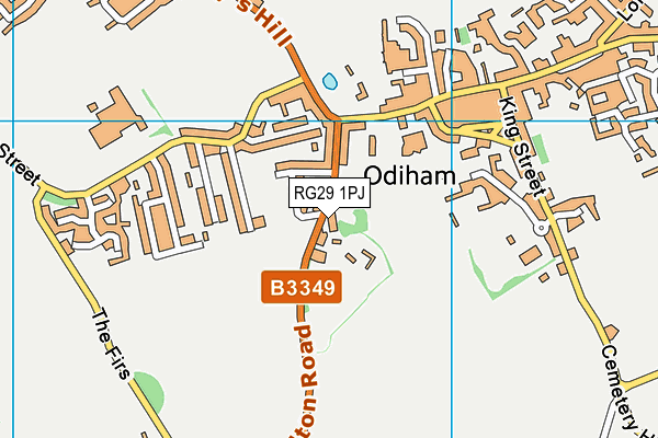 RG29 1PJ map - OS VectorMap District (Ordnance Survey)