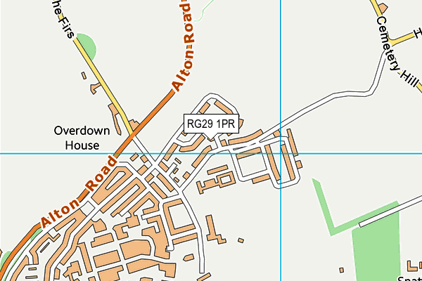 RG29 1PR map - OS VectorMap District (Ordnance Survey)