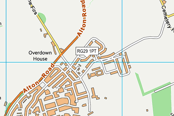 RG29 1PT map - OS VectorMap District (Ordnance Survey)