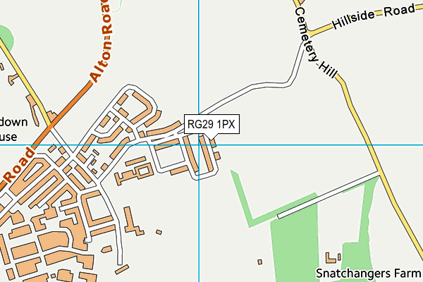 RG29 1PX map - OS VectorMap District (Ordnance Survey)