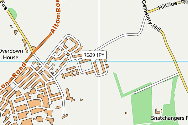 RG29 1PY map - OS VectorMap District (Ordnance Survey)