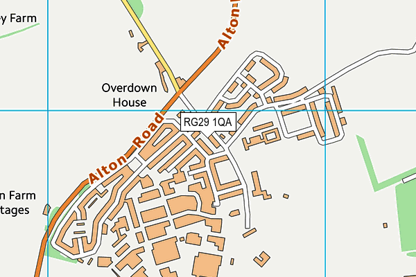 RG29 1QA map - OS VectorMap District (Ordnance Survey)