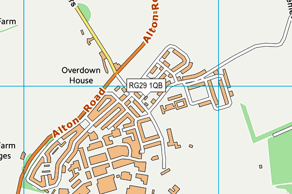 RG29 1QB map - OS VectorMap District (Ordnance Survey)