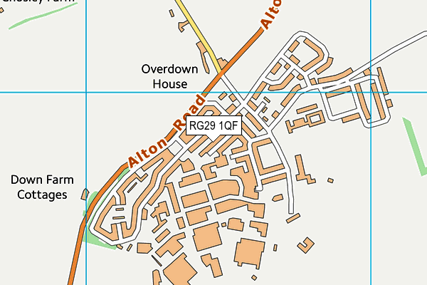 RG29 1QF map - OS VectorMap District (Ordnance Survey)