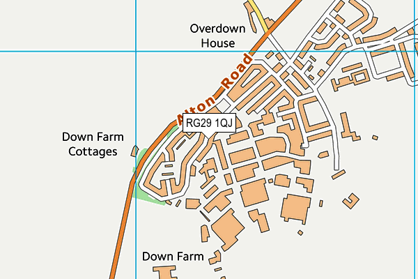 RG29 1QJ map - OS VectorMap District (Ordnance Survey)