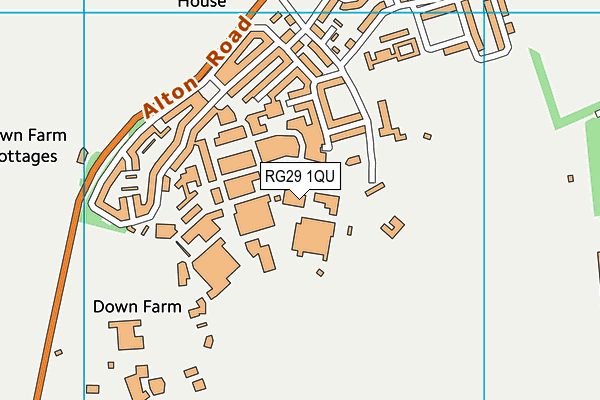 RG29 1QU map - OS VectorMap District (Ordnance Survey)