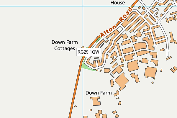 RG29 1QW map - OS VectorMap District (Ordnance Survey)