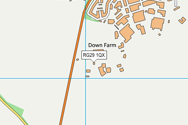 RG29 1QX map - OS VectorMap District (Ordnance Survey)