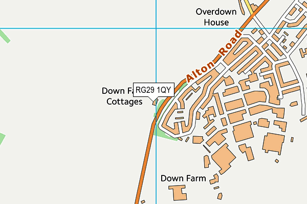 RG29 1QY map - OS VectorMap District (Ordnance Survey)