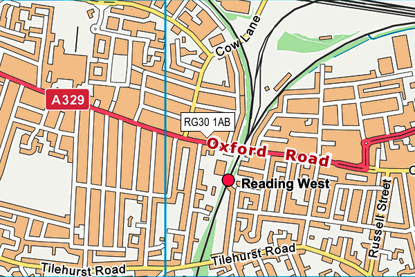 RG30 1AB map - OS VectorMap District (Ordnance Survey)