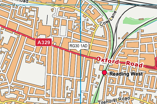 RG30 1AD map - OS VectorMap District (Ordnance Survey)