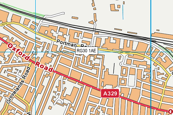 RG30 1AE map - OS VectorMap District (Ordnance Survey)