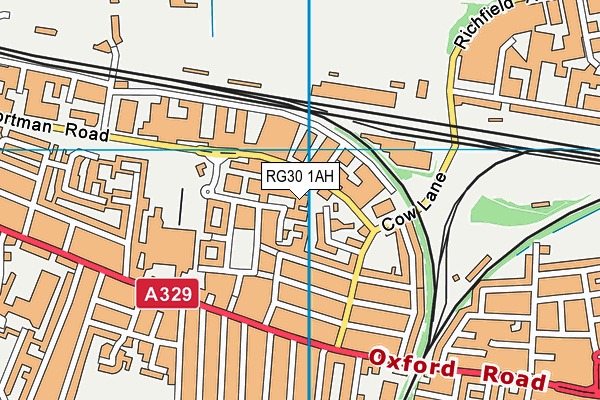 RG30 1AH map - OS VectorMap District (Ordnance Survey)