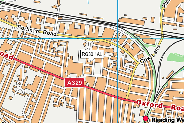 RG30 1AL map - OS VectorMap District (Ordnance Survey)