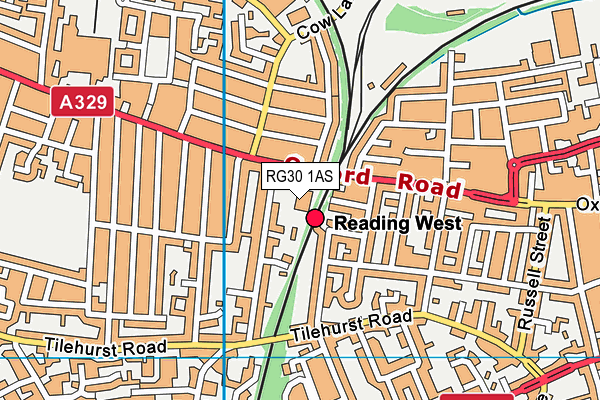 RG30 1AS map - OS VectorMap District (Ordnance Survey)