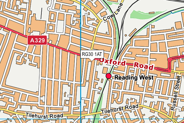 RG30 1AT map - OS VectorMap District (Ordnance Survey)