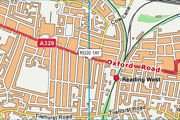 RG30 1AY map - OS VectorMap District (Ordnance Survey)