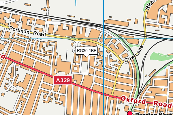 RG30 1BF map - OS VectorMap District (Ordnance Survey)