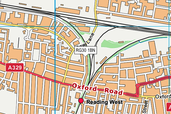 RG30 1BN map - OS VectorMap District (Ordnance Survey)
