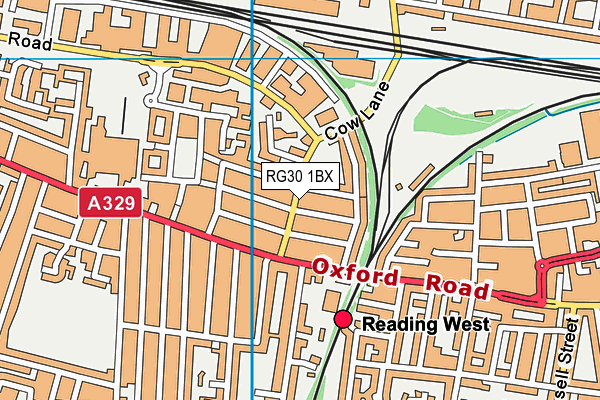 RG30 1BX map - OS VectorMap District (Ordnance Survey)