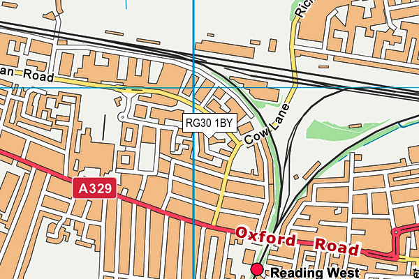 RG30 1BY map - OS VectorMap District (Ordnance Survey)