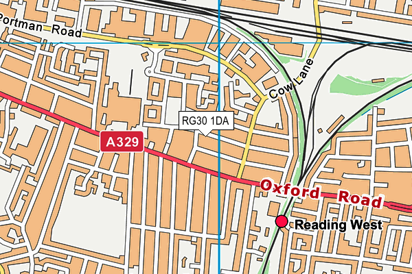 RG30 1DA map - OS VectorMap District (Ordnance Survey)